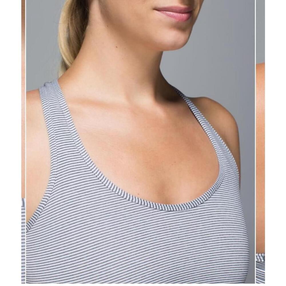 Lululemon Cool Racerback
Tonka Stripe Heathered Slate White